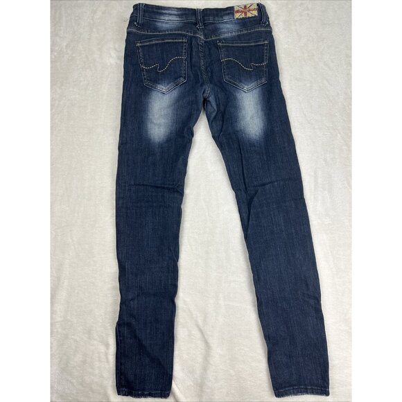 Machine Nouvelle Mode Women’s Jeans Size US 29 / 7 Dark Wash Blue Skinny - Picture 9 of 11